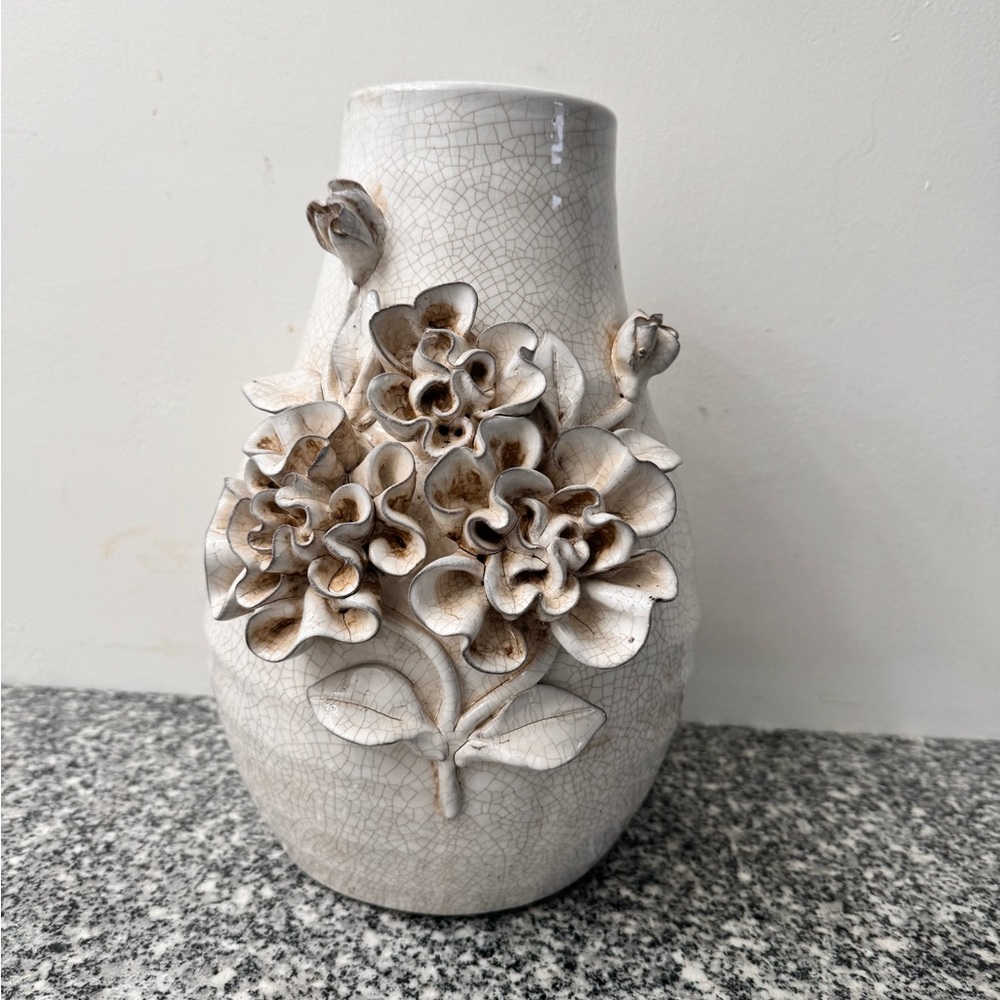 Luxury Bloom 12 1/4" Tall Ceramic Vase